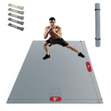 HAPBEAR Extra Large Exercise Mat-7'x5'x8mm(1/3 inch), Non-Slip, Ultra Durable, Thick Workout Mats for Home Gym Flooring Cardio, Yoga Mats for Fitness,