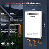 CAMPLUX Tankless Water Heater Propane Outdoor, Up to 6.4 GPM, 150,000 BTU