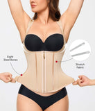 Nebility Waist Trainer for Women Corset Shapewear Tummy Control Faja Body Shaper Waist Cincher with Adjustable Strap(Beige,Medium)