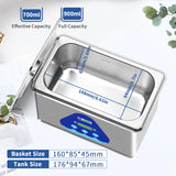 DK SONIC Ultrasonic Cleaning Machine-Ultrasonic Jewelry Cleaner with Digital Timer and Basket, Sonic Cleaner for Jewelry, Ring, Eyeglasses, Watchband, Coins (900ML, 110V)