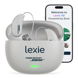 Lexie B3 OTC Hearing Aids Powered by Bose Sound Technology for Superior Speech Clarity - Rechargeable, Customizable, Universal Bluetooth Streaming - Receiver-in-Canal-Style Plus Lexie Expert Support