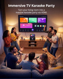 Ikarao Portable Karaoke Machine for Adults, Built-in Lyrics Display and Screen, 2 Self-Charging Wireless Microphones, Karaoke App, 140W Speaker, Connects to TV for Home Party Birthday Outdoor Camping