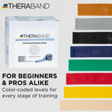 THERABAND Resistance Band, Silver, Super Heavy, 50-Yard Roll, Elastic Band for Strength Training, Stretching, Yoga, Pilates, Physical Therapy, Portable & Cut-to-Length, Color-Coded Levels