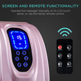 Best Choice Products Shiatsu Foot Massager for Pain Relief, Plantar Fasciitis, Neuropathy, Blood Circulation, Remote Control w/Compact Design - Rose Gold