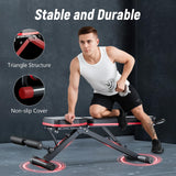 2026 Adjustable Weight Bench - 1000LBS Foldable Bench Press Workout Bench for Home Gym, Roman Chair & Incline Decline Flat Sit Up, Heavy Duty Full Body Dumbbell Fitness Bench