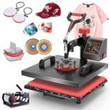 Heat Press Machine 5 in 1 Combo Heat Press 15 x 15 Inch Heat Transfer Machine 360-Degree Swing Away Digital Shirt Printing Multi