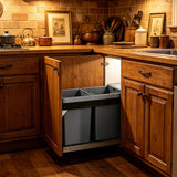 Pull-Out Trash Bin for Cabinet Door, PP Material, Heat & Cold Resistant, with Handle Design, Ideal for Kitchen, Office, Bathroom, Space-Saving Solution