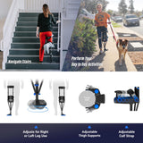 iWALK3.0 – The Original Hands Free Knee Crutch - Alternative to Crutches and Knee Scooters - iWALK Replaces Crutches for Adults - Peg Leg Crutch For Lower Leg Injuries - See All Qualifications for Use - Not for Elderly or Balance Impaired