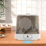 Portable Countertop Dishwasher, 800W Automatic Dishwasher, Countertop Mini Dishwashers with 360° Rotating Spray & 1.59 Gal Water Tank for Apartments Dormitories Boats Campers