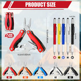 Lanties 20 Pack Mini Multitool Bulk Gift for Dad Men Him Swag Bags Stuffers 6 in 1 Multi Tool Pen Multitool Pliers Pocket Knife Father's Day for Men Birthday Camping Survival, 5 Colors