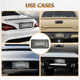 2Pcs Clear License Plate Protector Covers,Unbreakable Transparent License Plate Frames with Screw Cap Kit,Anti-Rust Plastic Front Rear License Plate Holders Compatible with Standard American Vehicles