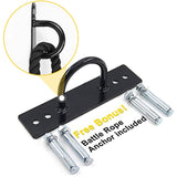 POWER GUIDANCE Battle Rope, 1.5/2 Inch Diameter Poly Dacron 30, 40, 50Ft Length Exercise Equipment for Home Gym & Outdoor Workout, Battle Rope Anchor Included POWER GUIDANCE