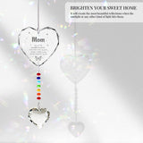 Memorial Gifts for Loss of Mom Dad Sister Husband Brother - Crystal Suncatcher Sympathy Gifts for Loss of Mother Father, Bereavement Funeral Condolence Gifts for Grieving Friend (MOM)
