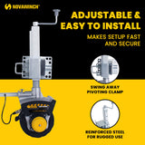 Novawinch Mini Mover 3 Plus Trailer Jockey Wheel, 12v Electric, Moves 6000 lbs Rolling Weight (Mini Mover 3 Plus)