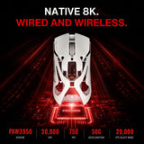 AngryMiao AM Infinity Mouse .97 Wireless White Gaming Mouse 47g Ultra-Light