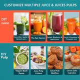Juicer Machines Max 800W, Juilist New Generation Juicer Machines Vegetable and Fruit Easy to Clean, Compact Centrifugal Juicer Extractor with 3" Wide Mouth and Anti-Drip, Dual Speeds, Recipe & Brush