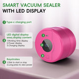 Mason Jar Vacuum Sealer Kit, Electric Sealer for Wide and Regular Mouth Mason Lids, Canning Vacuum Sealer Mason Jar, Automatic Vacuum Sealer Machine for Food Storage - Rose Red