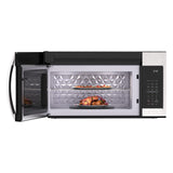 KoolMore 1.9 Cu. Ft. Over the Range Microwave Oven with Oven Lamp and 300CFM Recirculation Vent Hood Function, Auto Cook Menus, Reheat Function, 11 Power Levels, Timer, and Weight Defrost (KM-MOT-2SS)