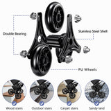 2 in 1 Aluminum Alloy Stair Climbing Cart, 300LBS Grocery Cart on Wheels, Foldable Shopping Carts with Waterproof Oxford Black Bag for Groceries