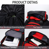 Lawaia 70L Hiking Backpack Rucking Camping Lightweight Backpacking Outdoor Travel Bag Trekking Back Pack Large Capacity Backpacks Climbing Trail Backpack for Men Women- Black