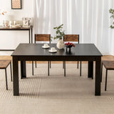 Giantex Dining Table for 6, Rectangular Kitchen Table with 330Lbs Capacity, Stable Structure