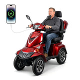 Heavy Duty 4 Wheel Mobility Scooters for Seniors, 1000W Powerful Motor Electric Mobility Scooter, 60V 20Ah All Terrain Mobility Scooters for Travel with Safety Belt/Charger/Basket/Rearview Mirror