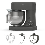 Martha Stewart 5.3Qt Stand Mixer, 12-Speed Tilt-Head Electric Kitchen Mixer with Stainless Steel Bowl, Dough Hook, Whisk & Beater, Splash Guard, Ideal for Baking Bread, Cake & Whipping, Caviar Gray