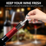 4-in-1 Rechargeable Electric Wine Opener Wine Aerator Gift Set with Electric Wine Decanter, Wine Stopper, Foil Cutter, Automatic Electric Wine Bottle Opener for Home Bar Parties, Stainless Steel