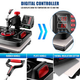 Professional 8 in 1 Heat Press Machine Sublimation Machine 12" X 15" Shirt Press Machine 360° Swing Away