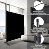 Room Divider Single Panel Privacy Screen, 71''x72''H Large Divider for Room Separation, Thickened Fabric 6FT Room Divider Wall Screen for Bedroom Office School, Portable Partition Room Dividers, Black HOMSCREENER