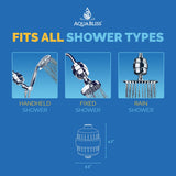 AquaBliss High Output Revitalizing Shower Filter - Reduces Dry Itchy Skin, Dandruff, Eczema, and Dramatically Improves The Condition of Your Skin, Hair and Nails - Matte Black (SF100-BK)
