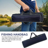 Portable Waterproof Fishing Rod Case Carrier with Reel Storage - Travel Tackle Bag Backpack with Adjustable Strap