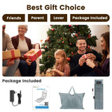 Flannel Full Body Massage Mat Heat Massage Pad with Detachable Shiatsu Neck Massager Multifunctional Massage Chair Pad with Carry Bag Earplugs Anti-Slip Bottom for Office Home Mom Ideal Gift