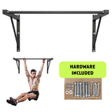 Rage Fitness R2 Wall Mounted Pull Up Bar, (500 lbs) Weight Capacity, Heavy Duty Steel Chin up Bar/ At home pull up bar or Commercial Gym Workout, Upper Body Workout Bar , Black Rage Fitness