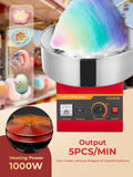 FOHERE Cotton Candy Machine Commercial, 1000W Cotton Candy Maker, Easy Use with 15 inch Stainless Steel Bowl and Sugar Scoop, Makes Hard Candy for Family Party, Fast Candy Production