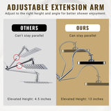 13 Inch Rainfall Shower Head with Multi-Function Handheld Sprayer Combo, 3-Way Metal Extended Diverter with Holder and Metal Adjustable Curved Shower Extension Arm, Extra Long Hose Chrome