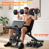 XDDIAS Adjustable Dumbbell Set of 2, 25/55/80LB Dumbbell Set-Fast Adjust Weights Set, 5/10/16 in 1 Free Weights Dumbbells Set with Anti-Slip Metal Handle, Compact Size (55LB-Pair-10-Gears)