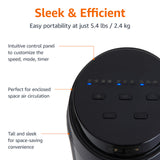 Amazon Basics 40" 70-Degree Oscillating Digital Tower Fan with Powerful Airflow for Bedroom, Living Room, Office, 4 Speeds, 3 Modes, 15-Hour Timer, Remote Control, 50W, Black