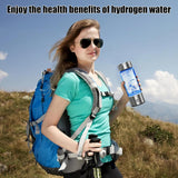 uiexitra Hydrogen Water Bottle, Hydrogen Rich Water Generator, Rechargeable Portable Glass Hydrogen Water Ionizer Machine with SPE and PEM Technology, for Daily Office Home Travel and Fitness Drinking