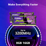 PUSKILL 32GB DDR4 3200MHz RAM (2x16GB) SODIMM CL22 Laptop