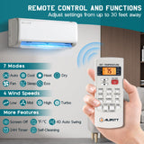 Albott 18000 BTU Mini Split Air Conditioner Heat Pump, SEER2 21, 208-230V, Inverter AC with Wi-Fi Smart Control, Voice Assistant, Self-Cleaning, Cools up to 1250 Sq. Ft.