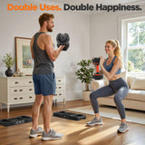 2025 Updated Adjustable Dumbbell Set of 2, 5-IN-1 Weights Dumbbell Set with Storage Box, 25lbs/55lbs Adjustable Weights with Anti-slip Silicone Grip, Weight Set For Home Gym Suit both Men and Women (55LBS Pair(Total 110LBS))