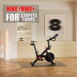 Cycleclub Bike Mat Compatible with Peloton Bike,Elliptical,Treadmill Mat, 6mm Thick, Under Exercise Bike Trainer Pad for Indoor Stationary Spin Bike Gym Equipment Hardwood Floor Carpet Protector Cycleclub