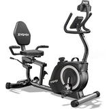 Recumbent Exercise Bike for Home Use, Quiet Recumbent Stationary Bikes for Adults & Seniors, 16-Level Resistance, Adjustable Seat, Supports 400LB, Pulse Sensors & LCD Display
