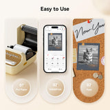 NIIMBOT B21 Pro 300 DPI Bluetooth Label Maker with Tape, Beige
