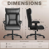 Office Chair,Ergonomic Big and Tall Office Chair 750LBS,High Back Leather Gaming Chair,Wide Executive Chair with Lumbar Support with Adjustable