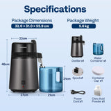 VIVOHOME Water Distiller Countertop 1.6 Gallon/6L 900W Distilled Water Machine with Smart Switch Purifier Filter for Home Office, Black