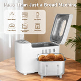 Davivy Bread Maker Machine with 2 Dough Kneading Paddles,15-in-1 Automatic Large Capacity Bread Machine Nonstick Bowl For Bread, Jam& Yogurt, 3 Loaf Sizes and 3 Crust Settings