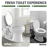 Terapaton Toilet Bidet With Left/Right Side Reversible Design, Fresh Water, Non-Electric, Toilet Bidet Attachment, Right/Left Hand Side with Dual Nozzle, Self-Clean, Includes Extended Screws (Chrome)