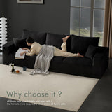 Gericco 113" Modular Sectional Sofa 3-Seat Boneless Couches for Living Room